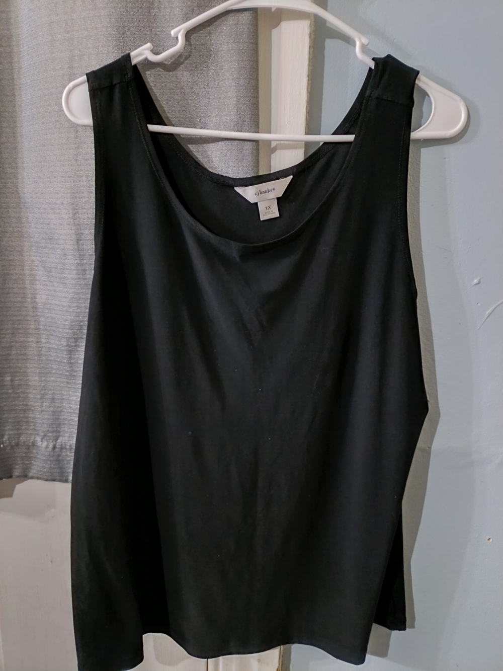 CJ Banks Black Sleeveless Tank Top